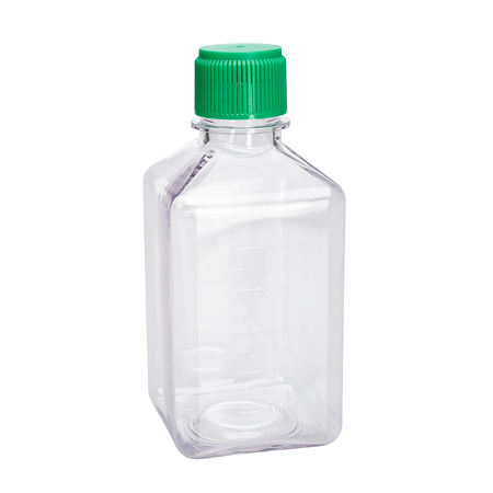 CELLTREAT Square Media Bottle (PETG), Sterile, 500mL 229788